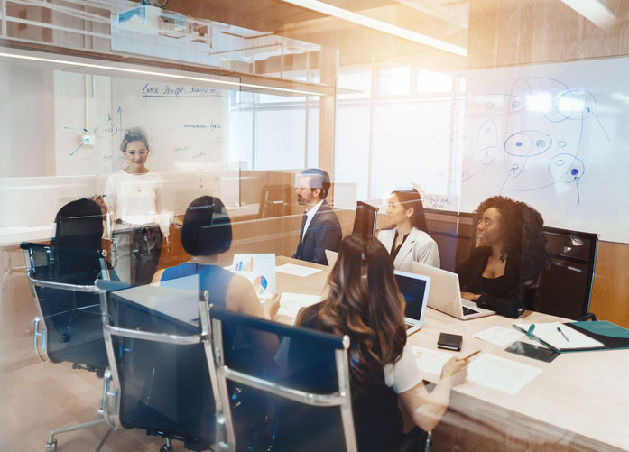 meeting in conference room