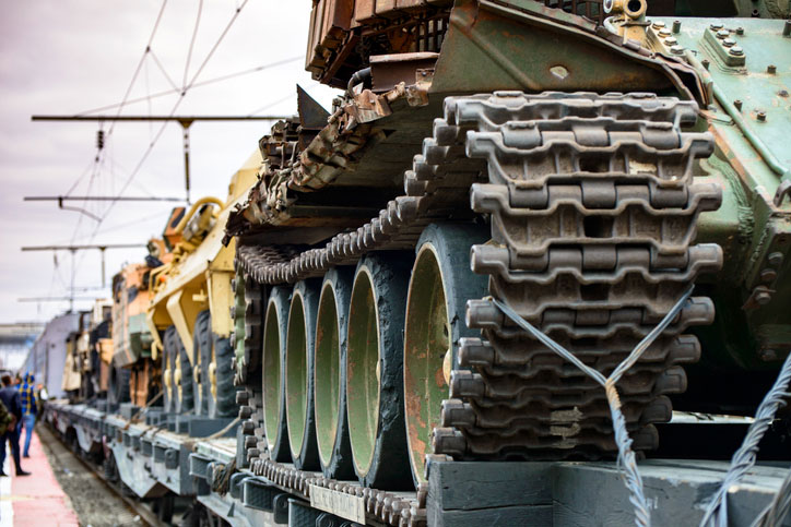 military transportation on railroad cars