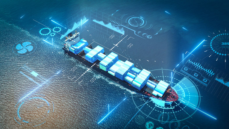 container ship and ai