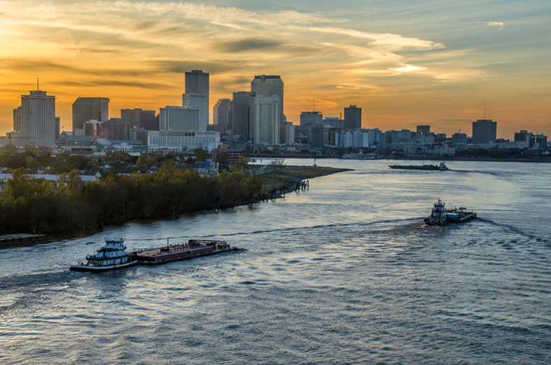 new orleans, louisiana by river