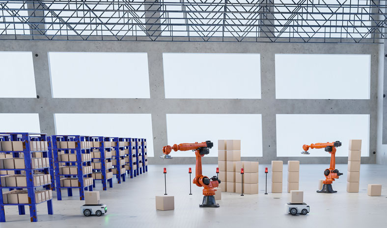 robotic ai running warehouse